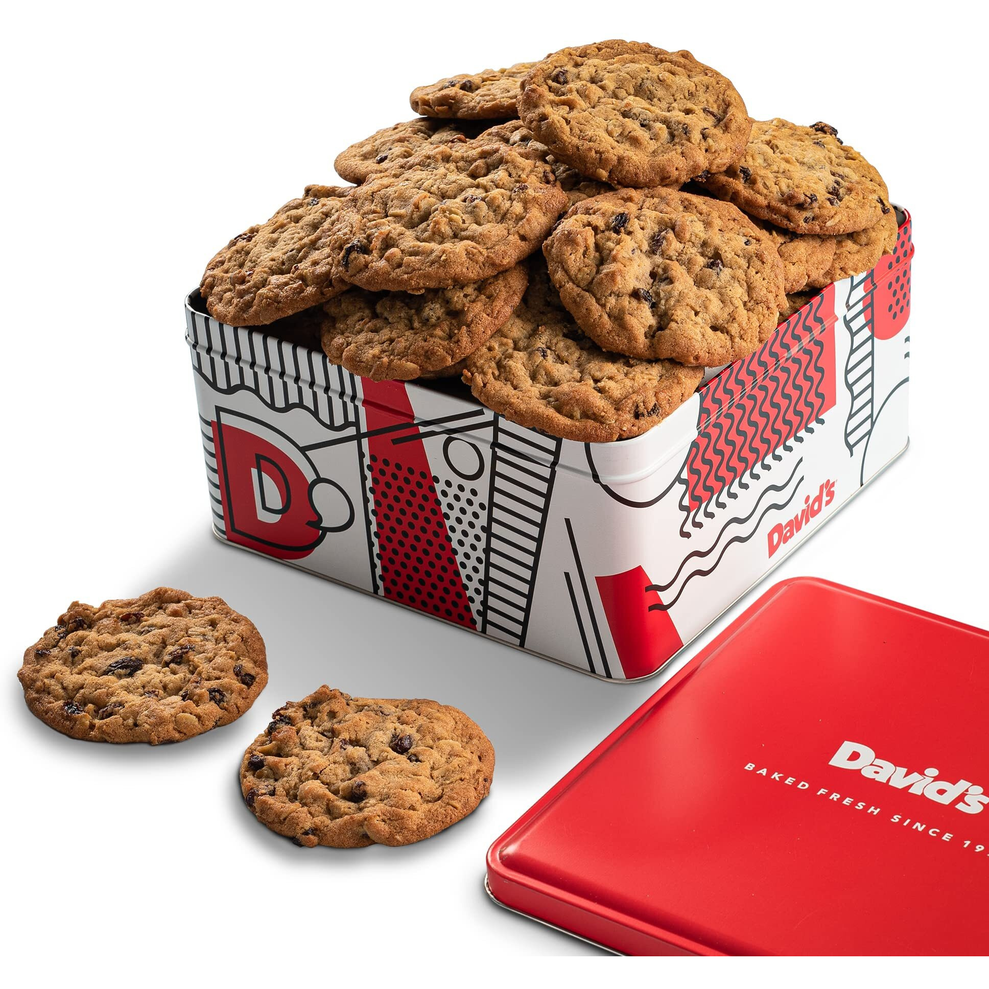 David's Cookies 2Lbs Oatmeal Raisin Fresh Baked Cookies - Handmade And Gourmet Cookies - Delectable And Made With Premium Ingredients - All Natural And No Added Preservatives Cookie Gift Basket - Great Gift For All Occasions