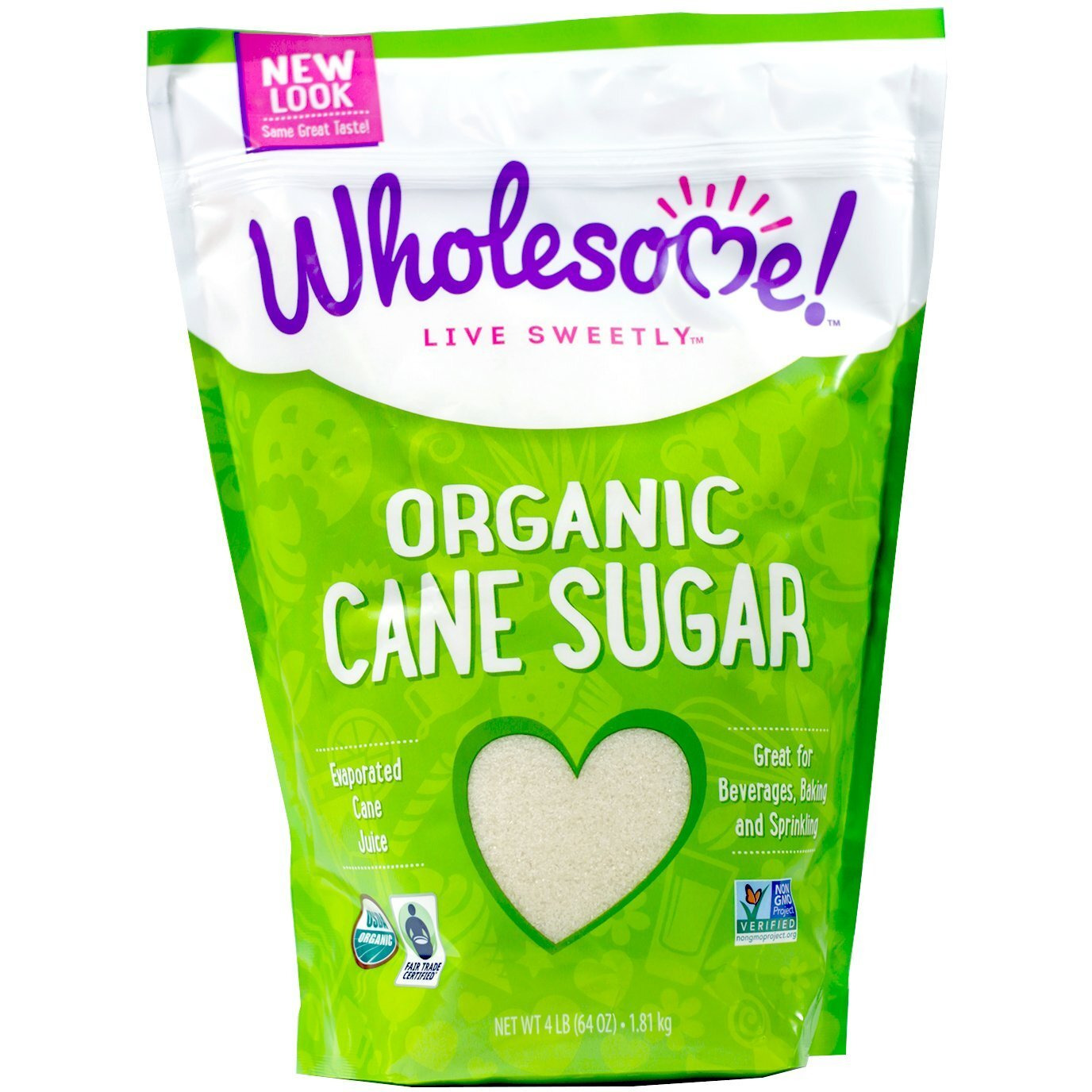 Wholesome Sweeteners Sugar, Og, Ft, 64-Ounce