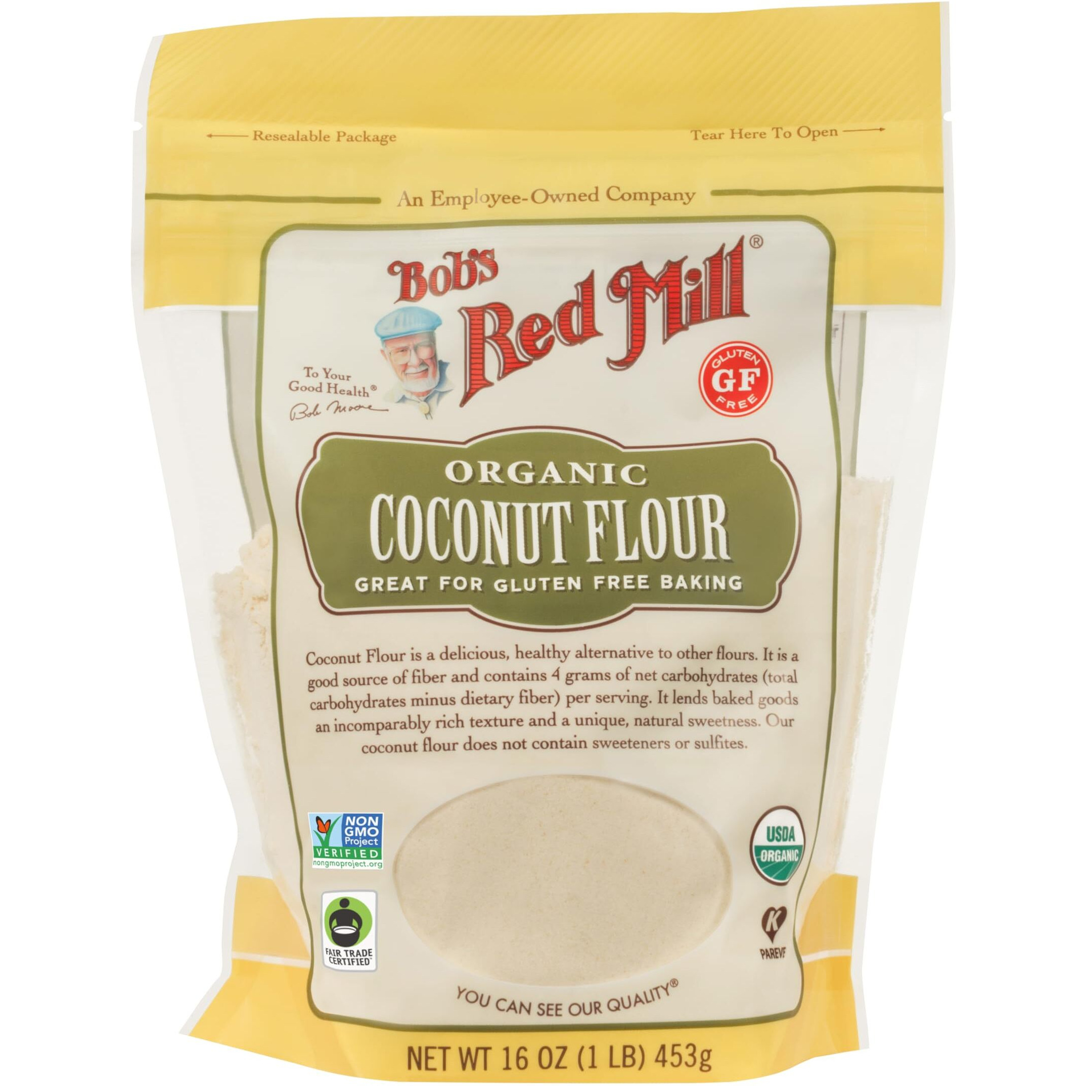 Bob's Red Mill Organic Coconut Flour, 16 Oz (Pack Of 4)