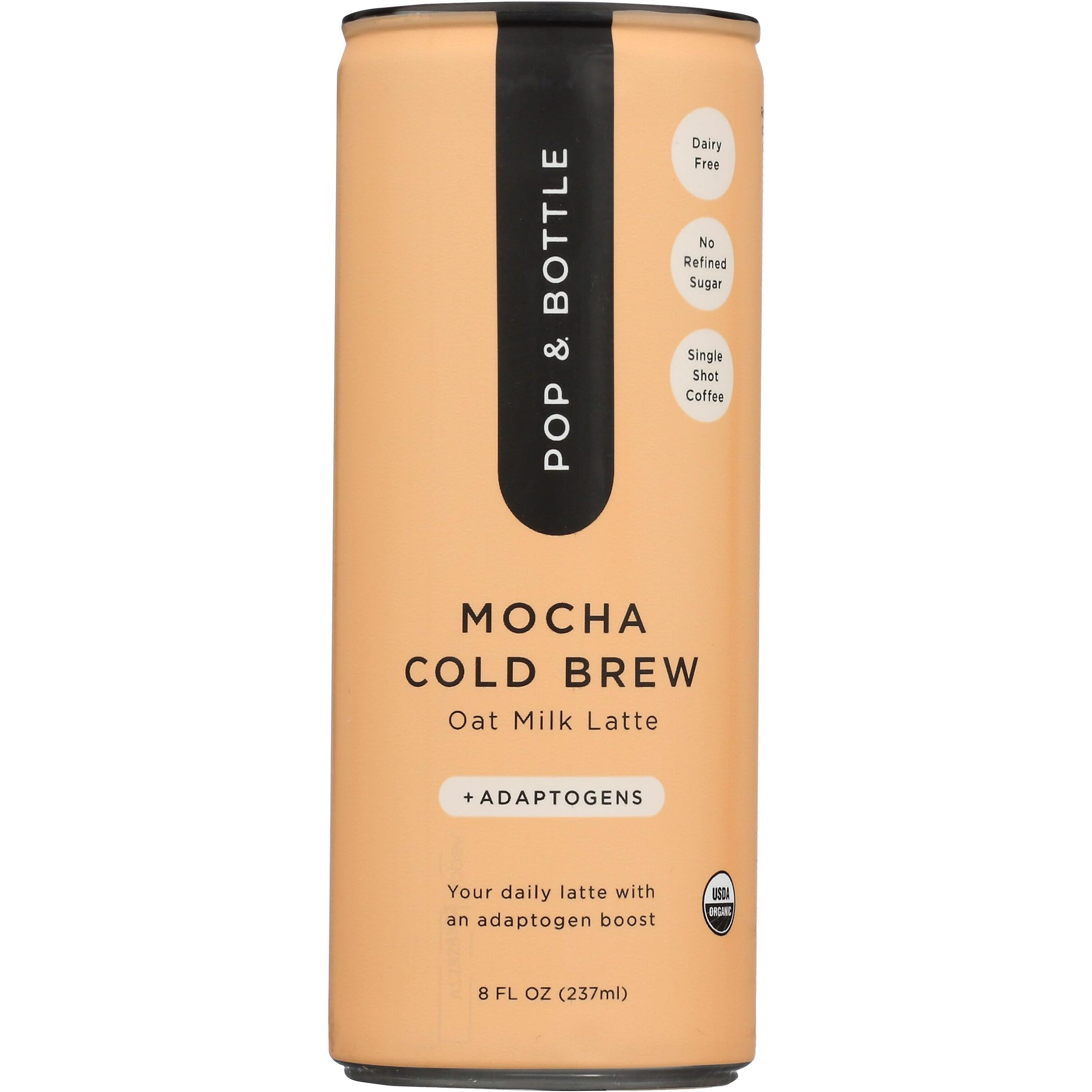Pop And Bottle, Latte Oat Milk Mocha Adaptogens, 8 Fl Oz