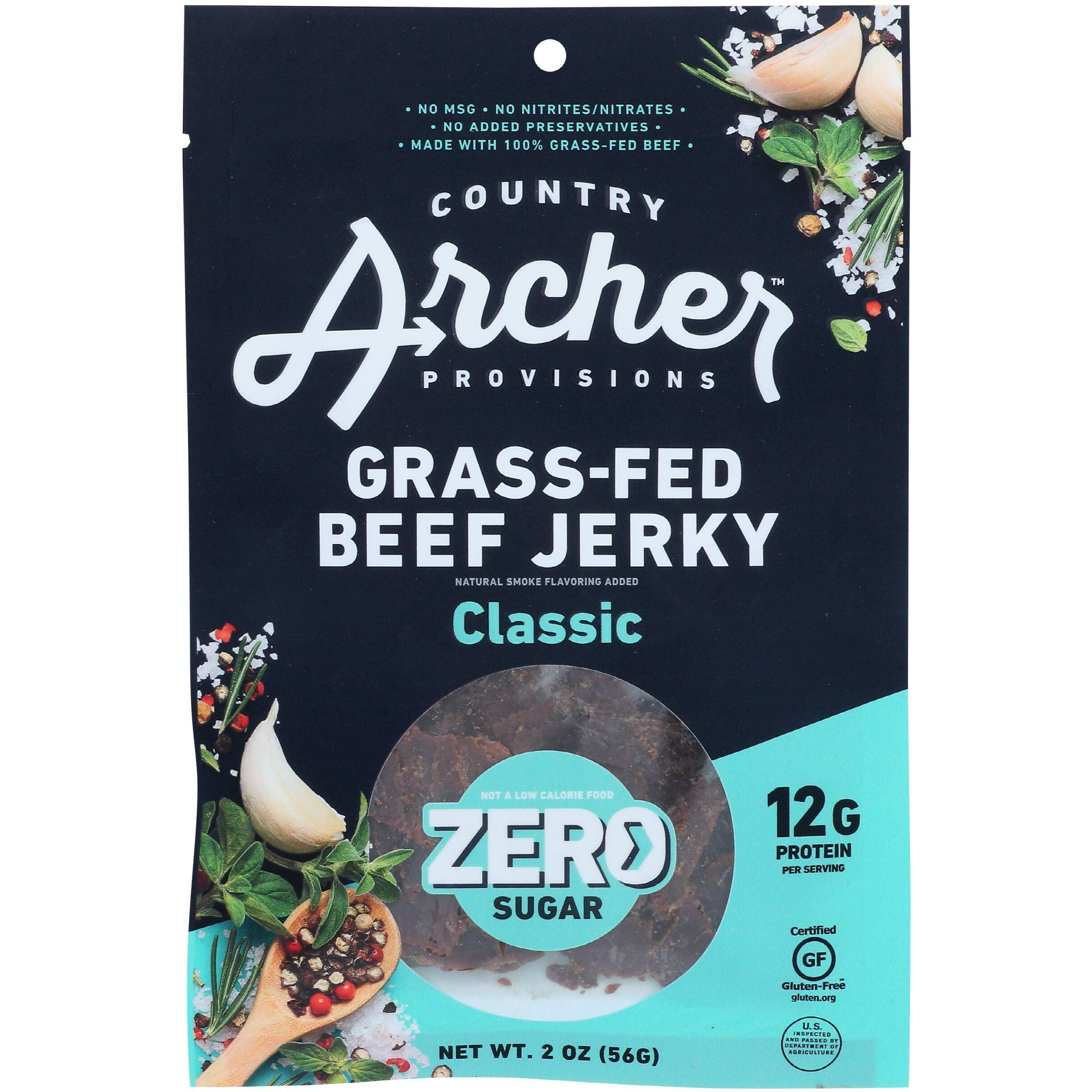 Country Archer Classic Grass Fed Beef Jerky, 2 Oz