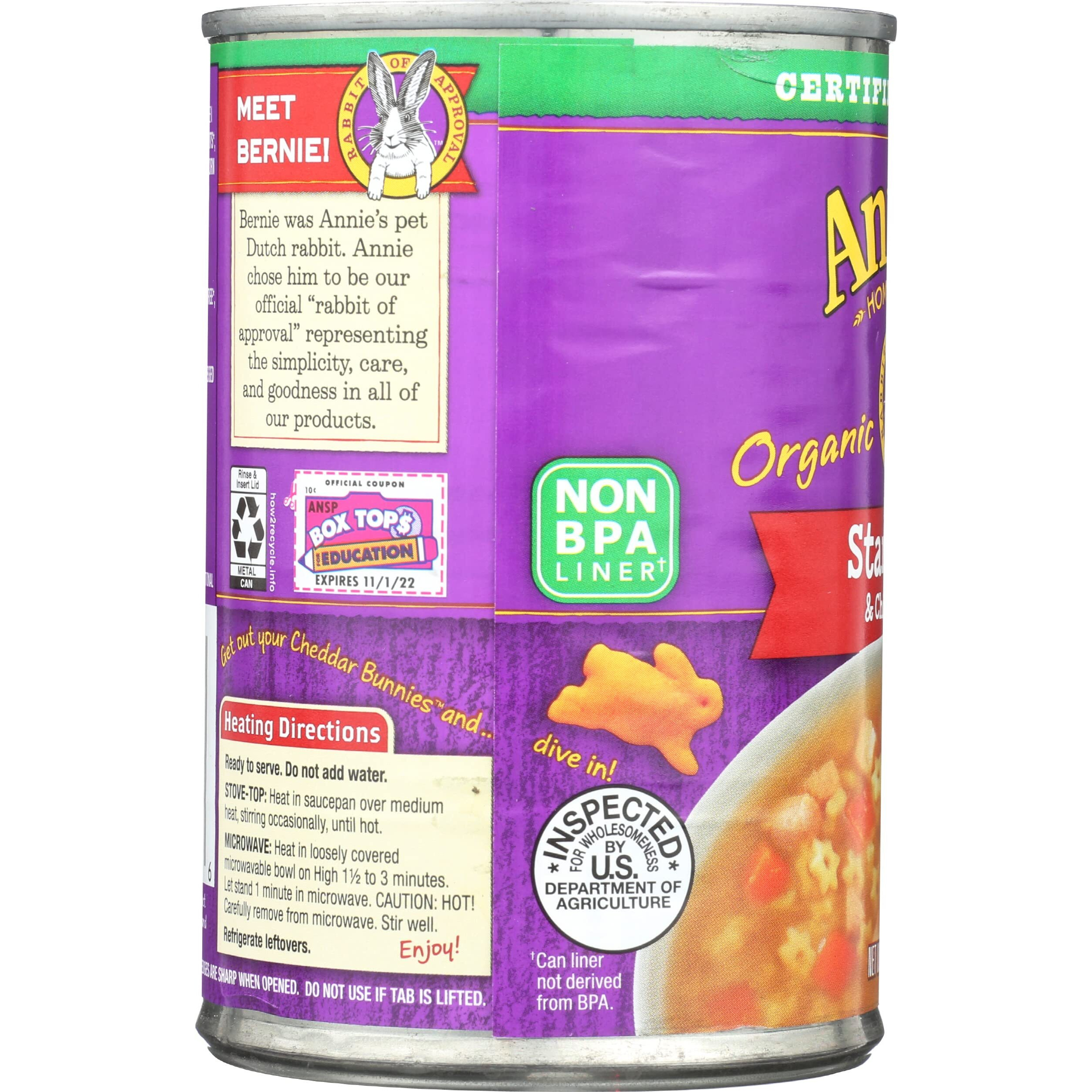 Annies Organic Star Pasta And Chicken Canned Soup, Ready To Serve, 14 Oz (Pack Of 8)