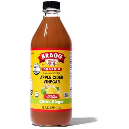 Bragg Organic Apple Cider Vinegar Citrus Ginger Blend With The Mother - 16 Fl Oz - Raw And Unfiltered
