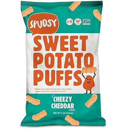 Spudsy Cheesy Cheddar Sweet Potato Puffs, 4 Oz