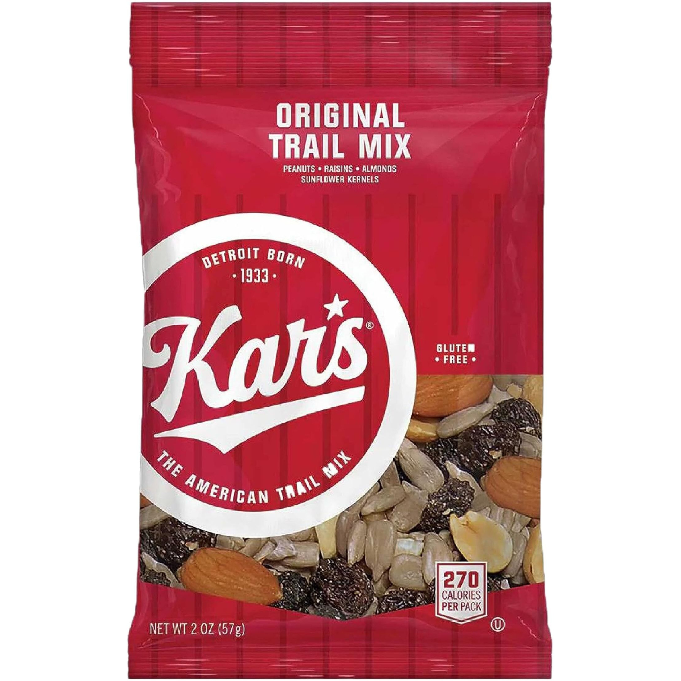 Kars Nuts Original Trail Mix, 2 Oz Individual Snack Packs - Bulk Pack Of 48, Gluten-Free Snack Mix