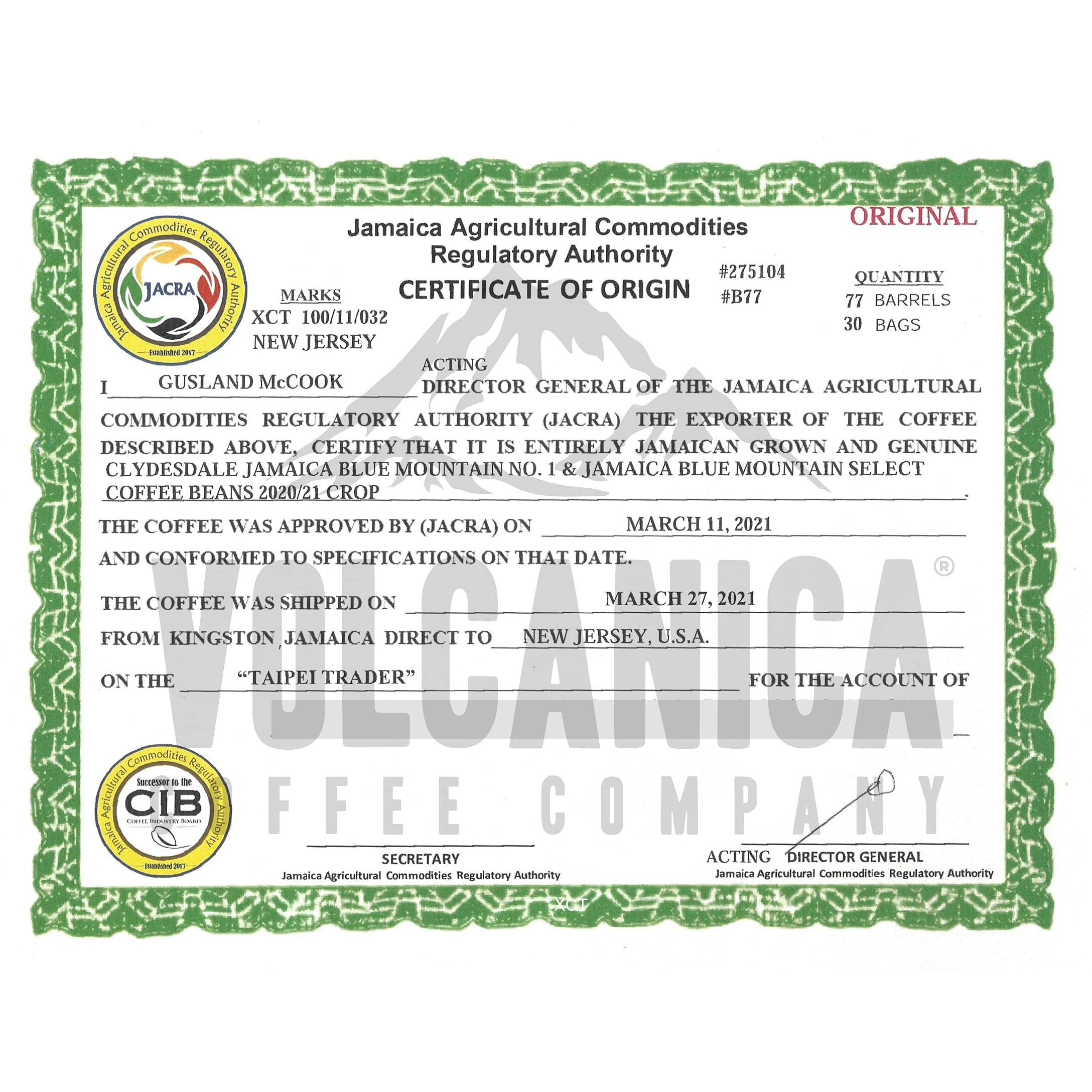 Jamaica Blue Mountain Coffee Blend, Ground, Fresh Roasted, 16-Ounce