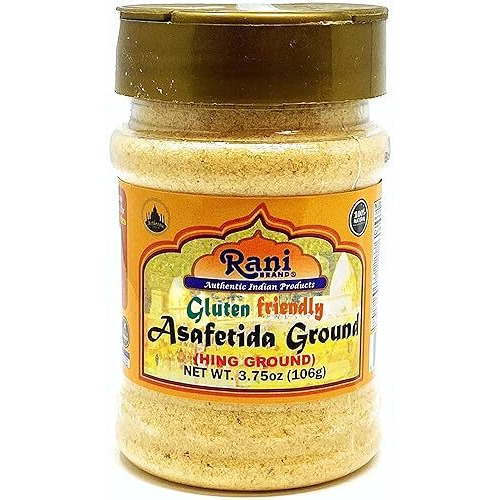 Rani Asafetida (Hing) Ground 3.75Oz (106G) Gluten Friendly, Pet Jar ~ All Natural | Salt Free | Vegan | Non-Gmo | Asafoetida Indian Spice | Best For Onion Garlic Substitute
