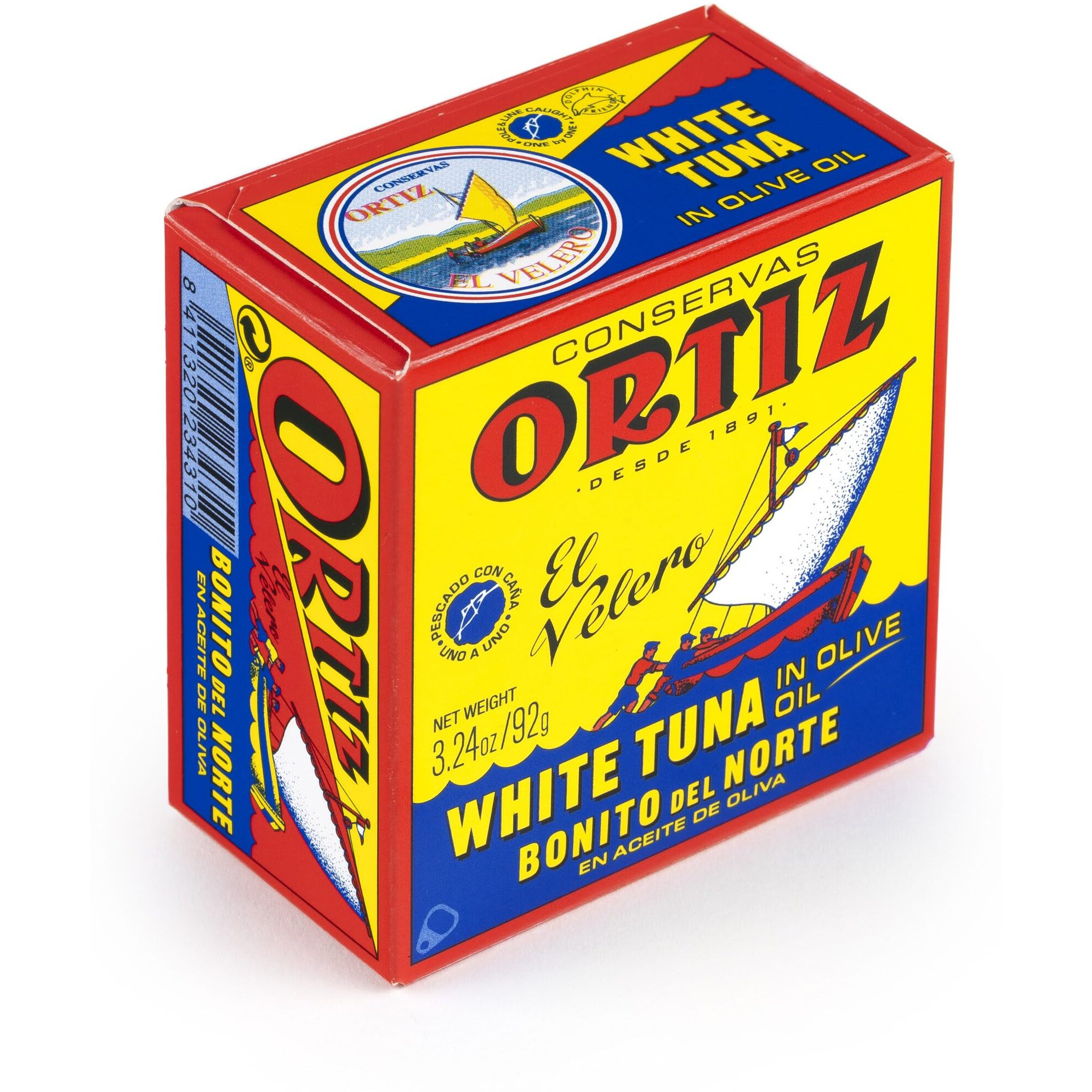 Ortiz White Tuna In Olive Oil, Fresh Tender Slices, Spanish Wild Caught Tuna, High In Protein And Omega 3 Fats, Excellent In Salad, Pasta Or Sandwiches - No Need To Add Mayo, 3.24Oz Can (Pack Of 10)