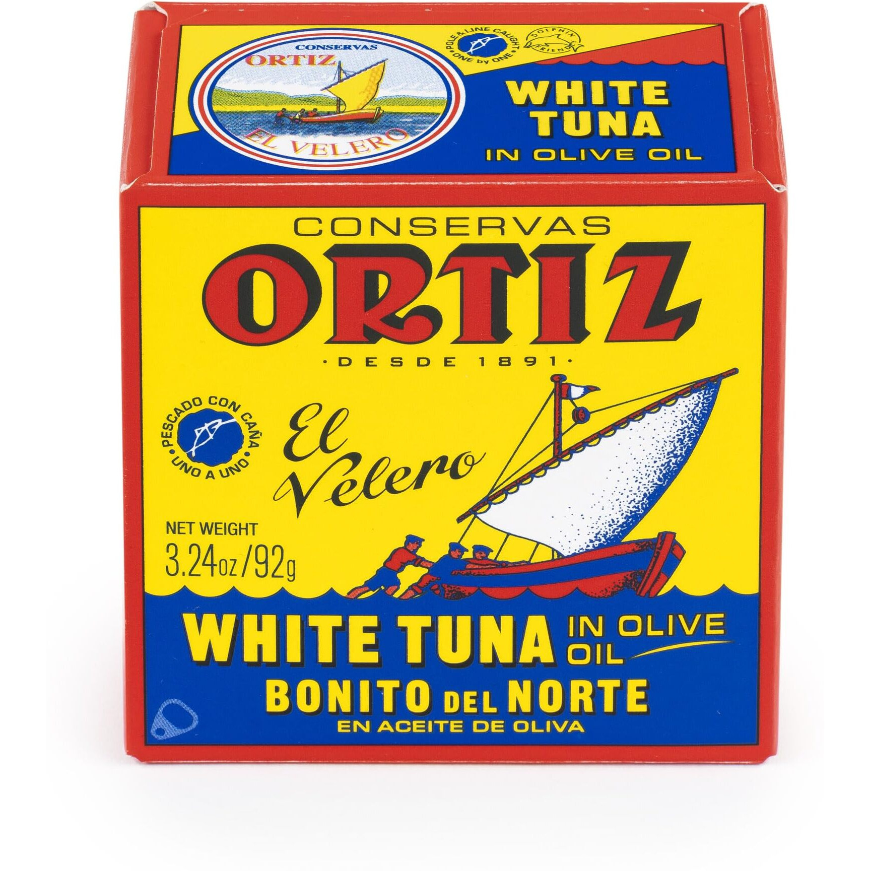 Ortiz White Tuna In Olive Oil, Fresh Tender Slices, Spanish Wild Caught Tuna, High In Protein And Omega 3 Fats, Excellent In Salad, Pasta Or Sandwiches - No Need To Add Mayo, 3.24Oz Can (Pack Of 10)
