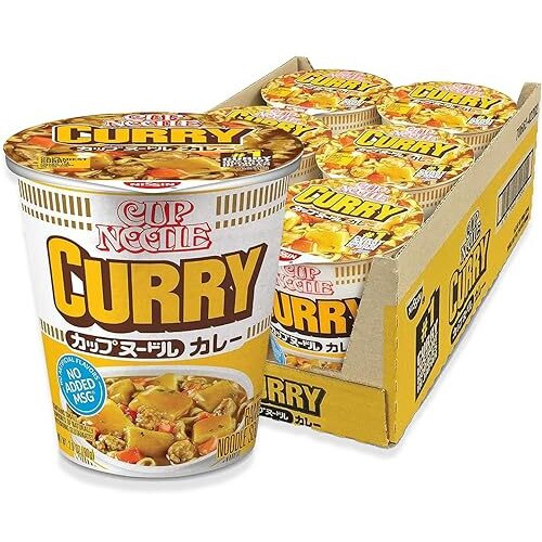 Nissin Cup Noodle Ramen Noodle Soup, Curry, 2.82 Ounce (Pack Of 6)