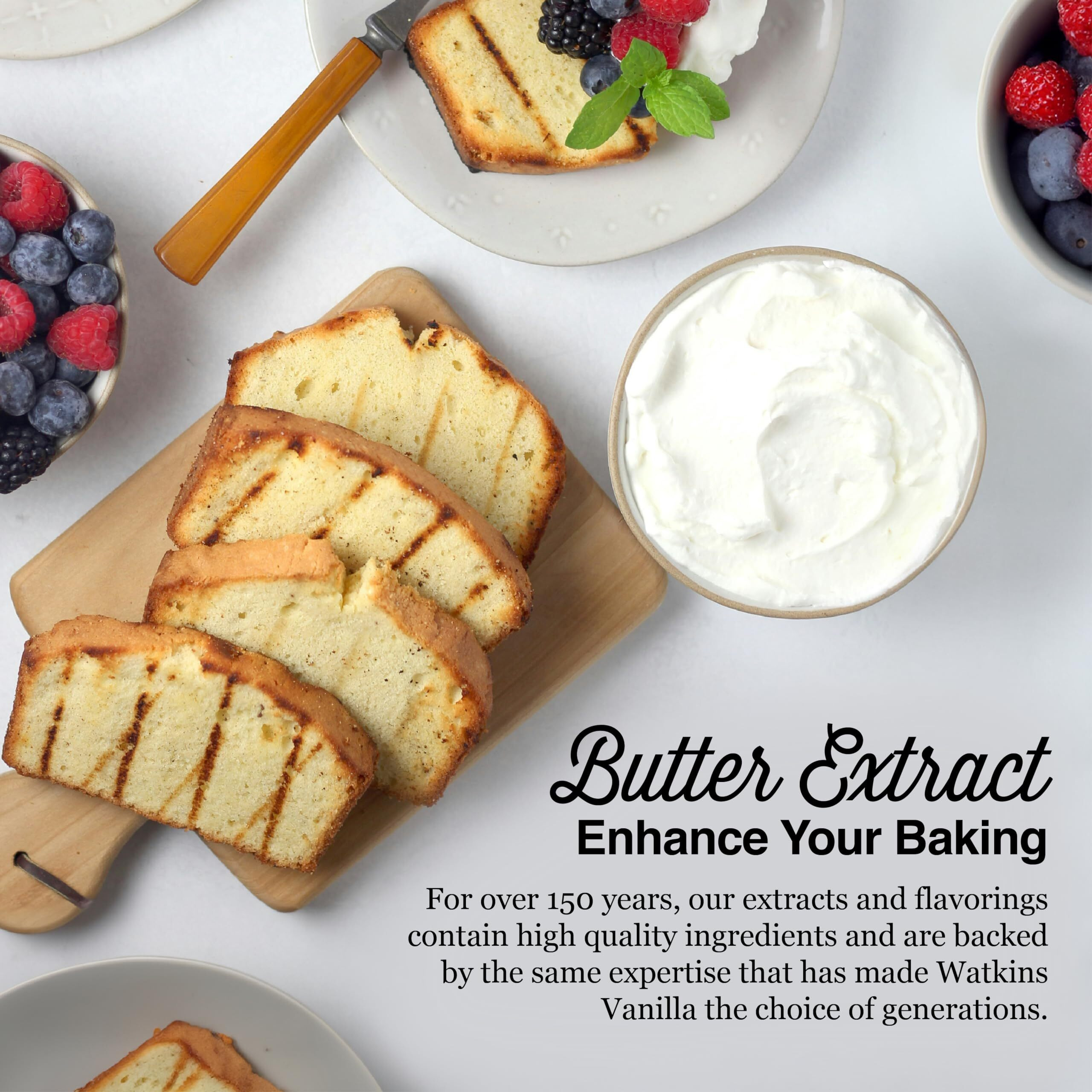 Watkins Butter Extract With Other Natural Flavors, 2 Oz. Bottles, Pack Of 6 (Packaging May Vary)