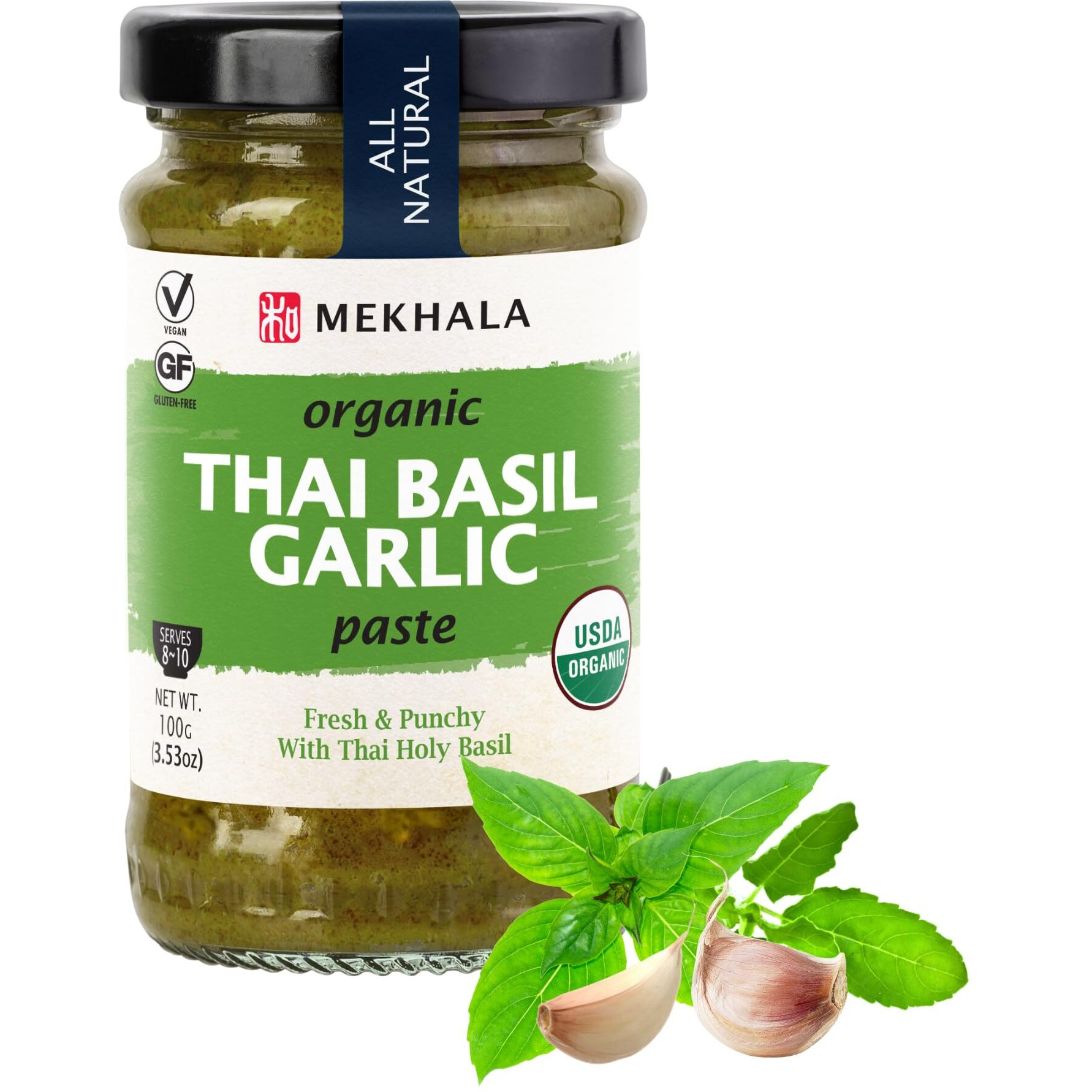 Mekhala Organic Gluten-Free Thai Basil Garlic
