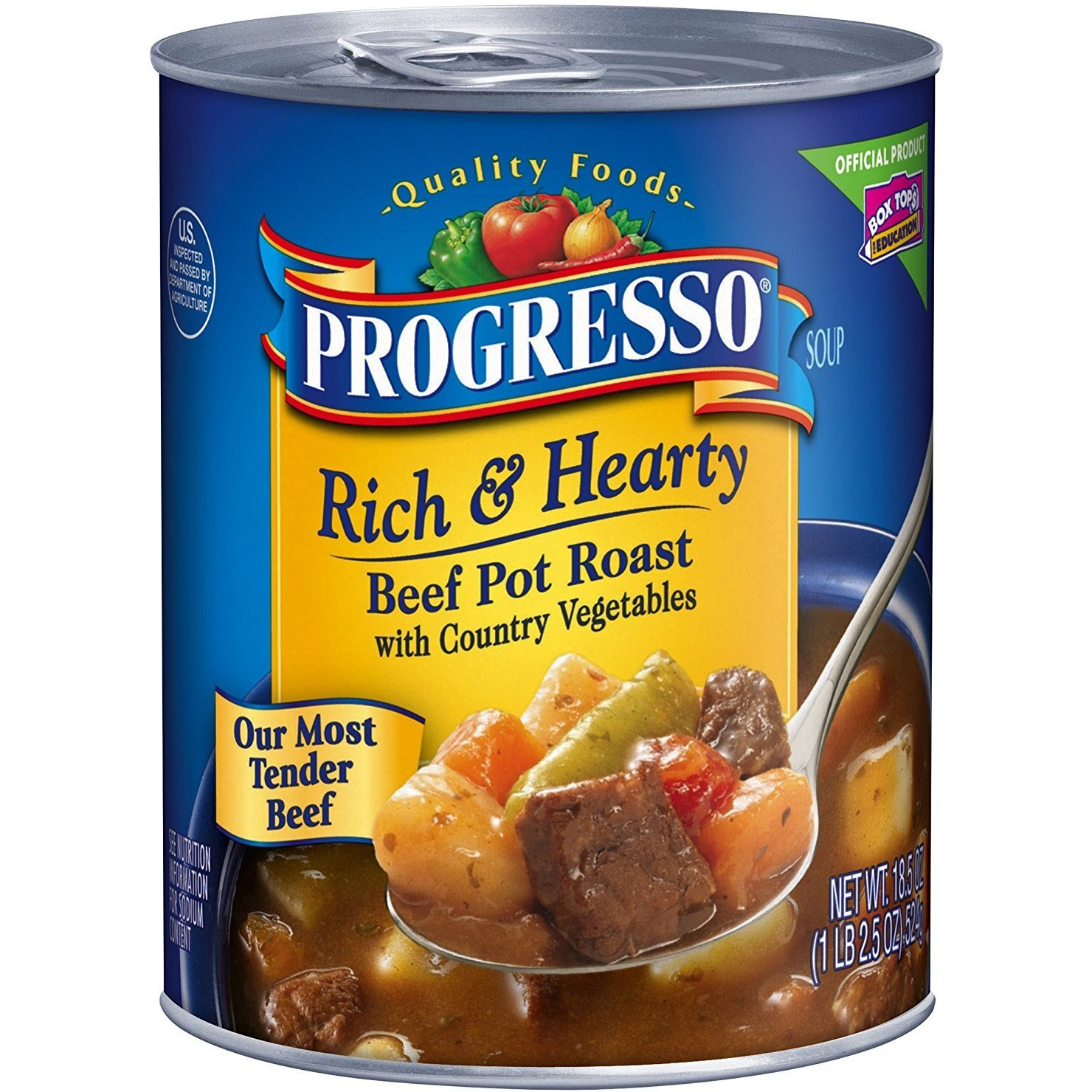 Progresso Beef Pot Roast With Country Vegetables Soup, Rich And Hearty Canned Soup, Gluten Free, 18.5 Oz (Pack Of 12)