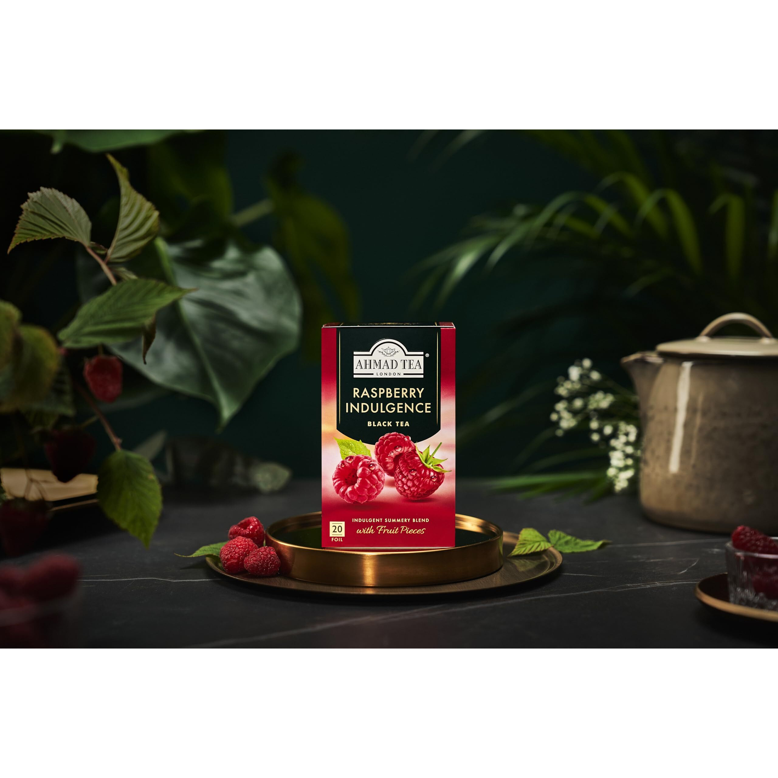 Ahmad Tea Company, Blk Rspbrry, Raspberry Indulgence, 120 Count (Pack Of 6)