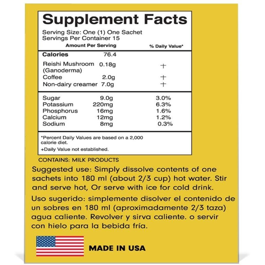 Eternal Spirit Beauty Asian Latte Coffee Singles - Indulge In Instant Luxury With Individual Packets For Quick And Velvety Bliss (15 Sachets - 0.64 Oz Each)