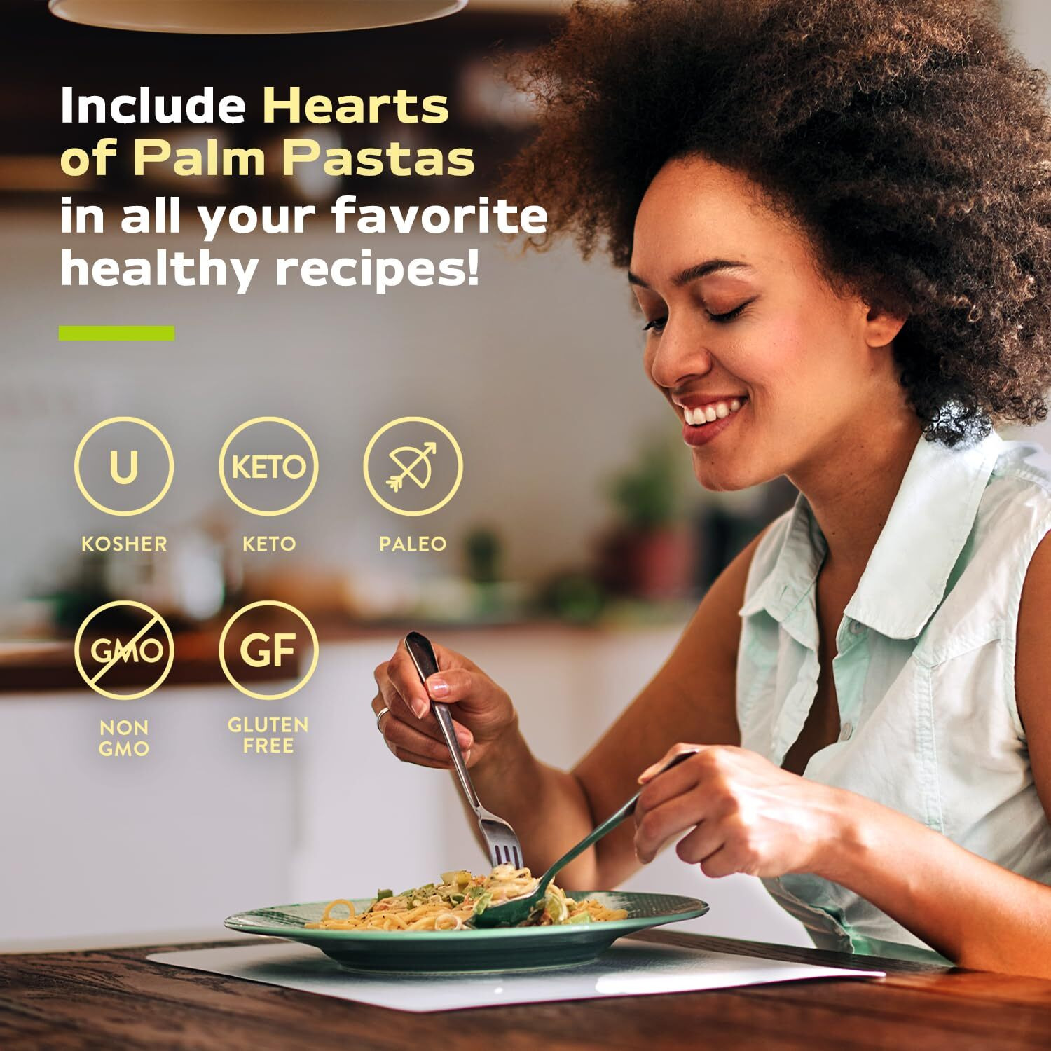 Natural Heaven Hearts Of Palm Pasta, Spaghetti Noodles - Low Carb Pasta, Gluten-Free, Paleo, Keto Pasta Noodles, Plant-Based Healthy Food, 9 Oz (Pack Of 6)