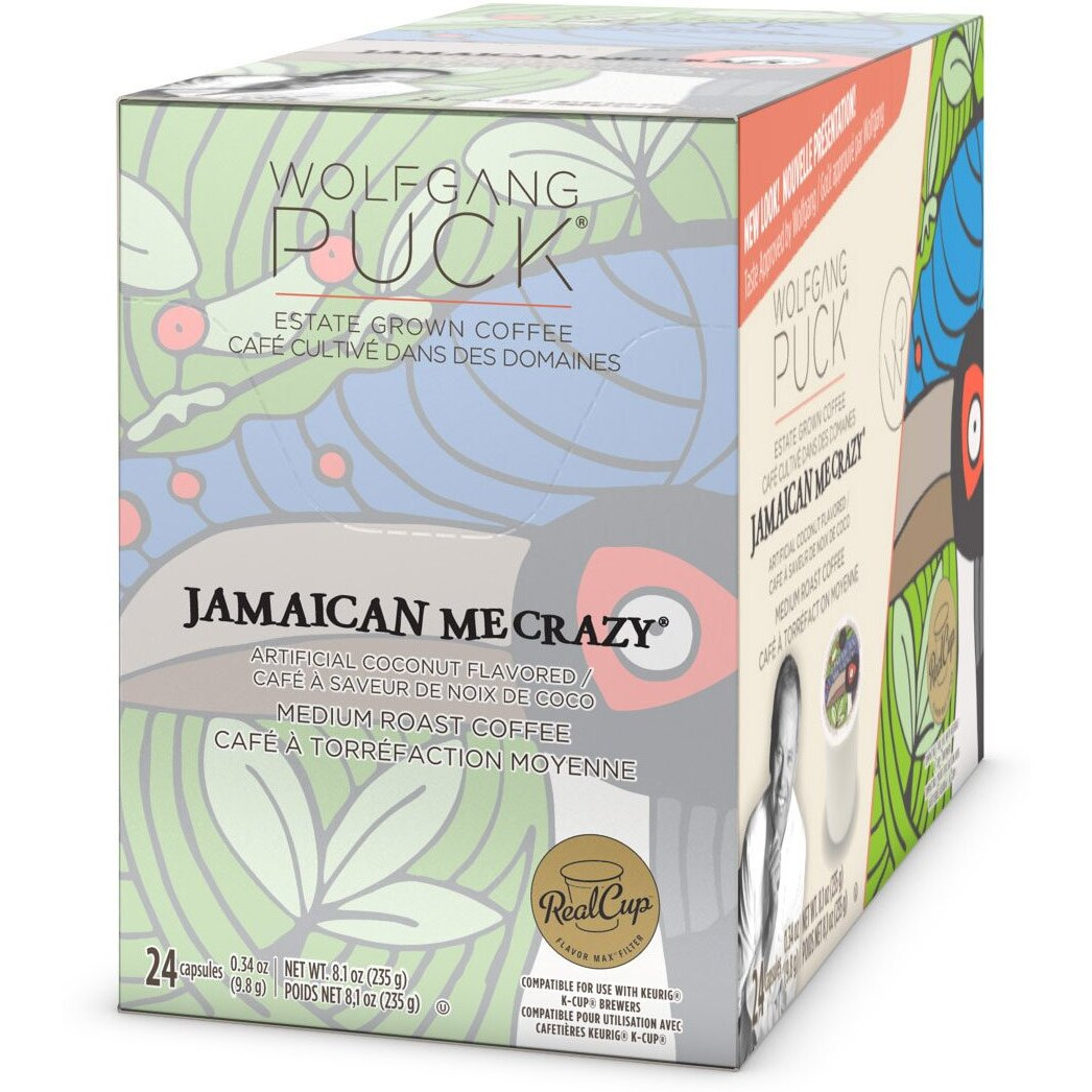 Wolfgang Puck Jamaican Me Crazy 24 Single Serve Cups (Pack Of 4), Compatible With All Keurig K-Cup Brewers, Including Keurig 2.0, 24 Count (Pack Of 4)