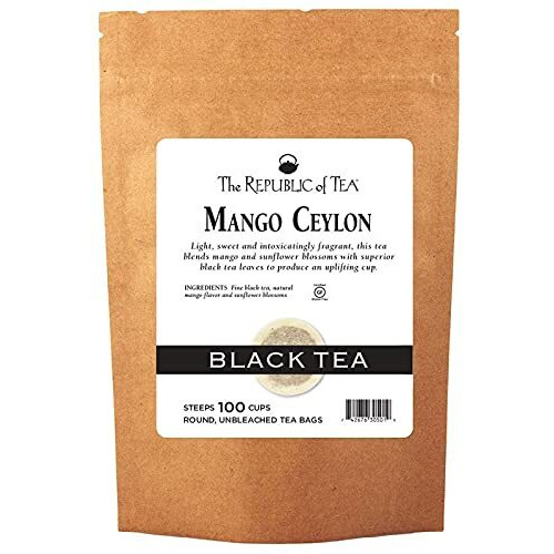 The Republic Of Tea - Mango Ceylon Black Tea, Metabolic Frolic Tea, 100 Tea Bags