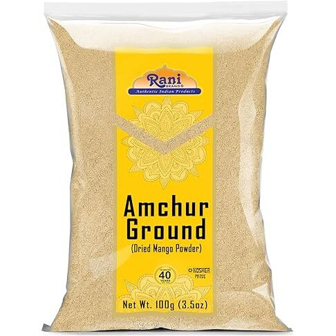 Rani Amchur (Mango) Ground Powder Spice 3.5Oz (100G) ~ All Natural, Indian Origin | No Color | Gluten Friendly | Vegan | Non-Gmo | No Salt Or Fillers