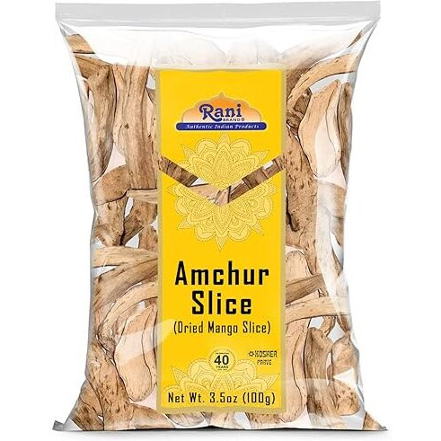 Rani Amchur (Mango) Dried Whole Slices Spice 3.5Oz (100G) ~ All Natural, Indian Origin | No Color | Gluten Friendly | Vegan | Non-Gmo | No Salt Or Fillers