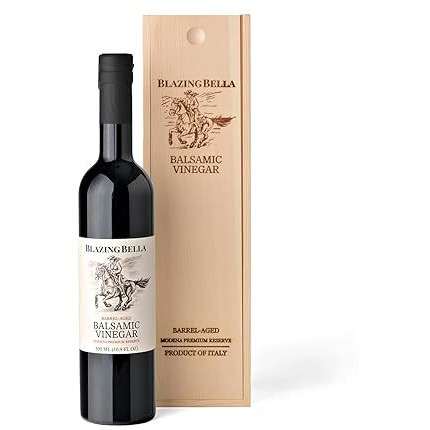 Blazing Bella Balsamic Vinegar - Original - Barrel Aged Traditional Modena Premium Reserve - 16.9 Fl Oz (500Ml) Pack Of 1
