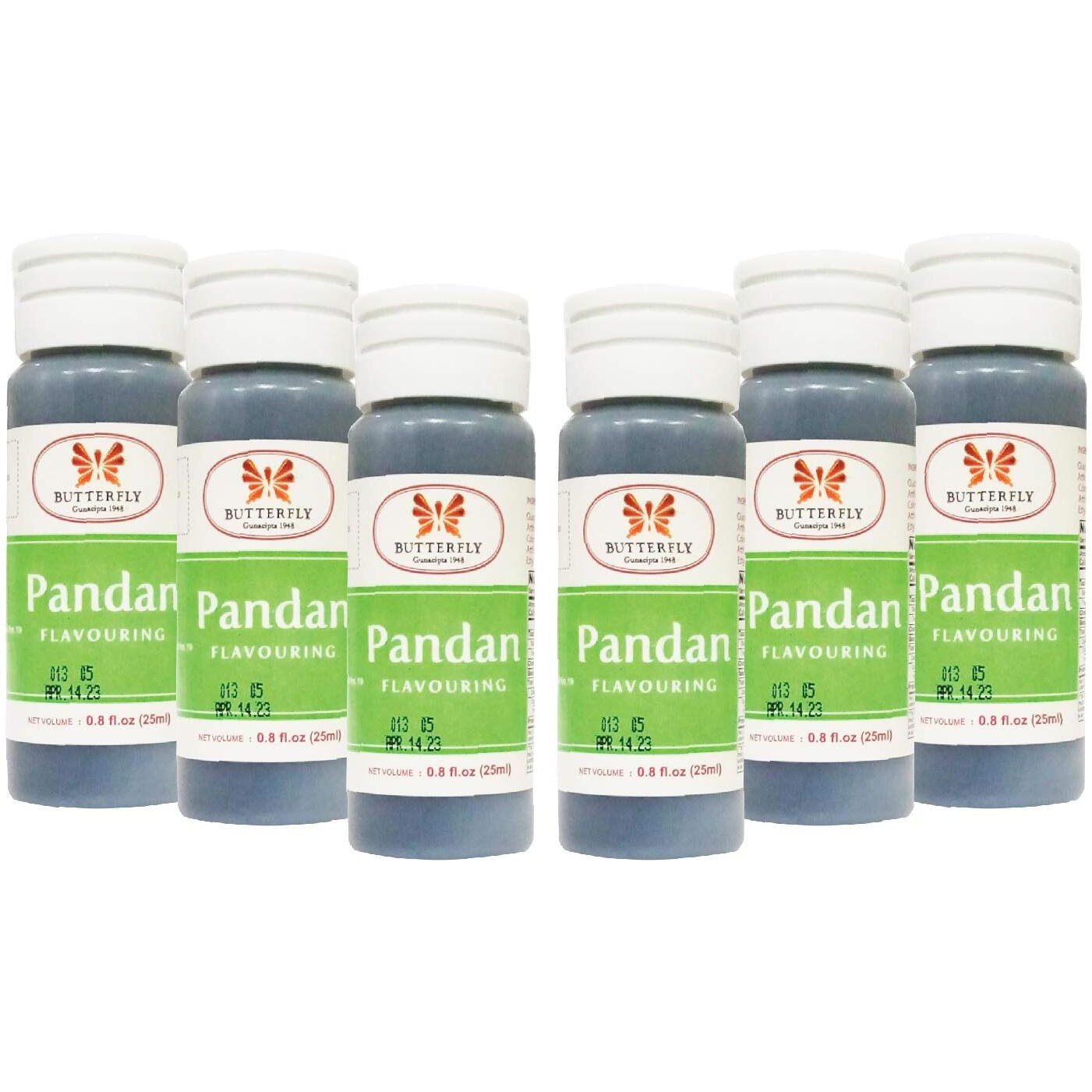 Butterfly Flavoring Extract Paste, 25 Ml (Pandan, Pack Of 6)