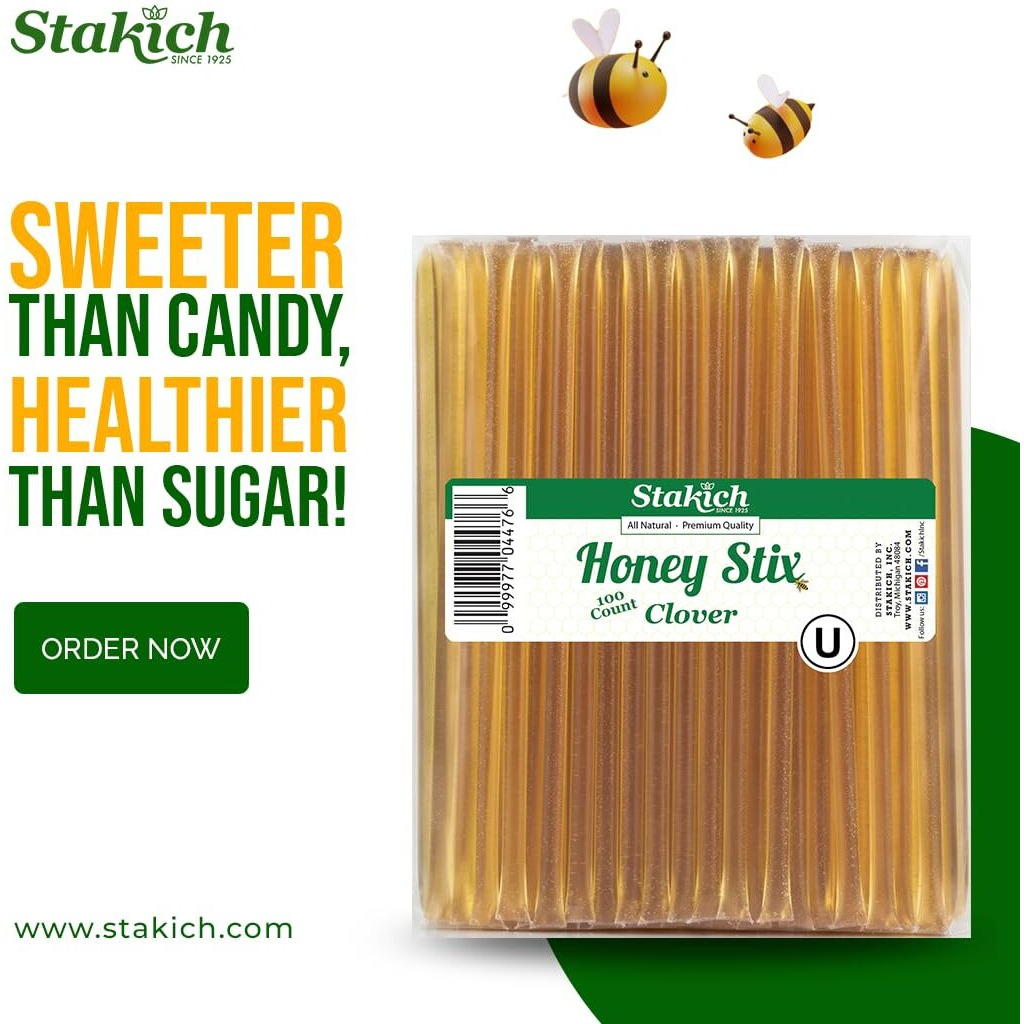 Stakich Clover Honey Stix (100) (200 Count)