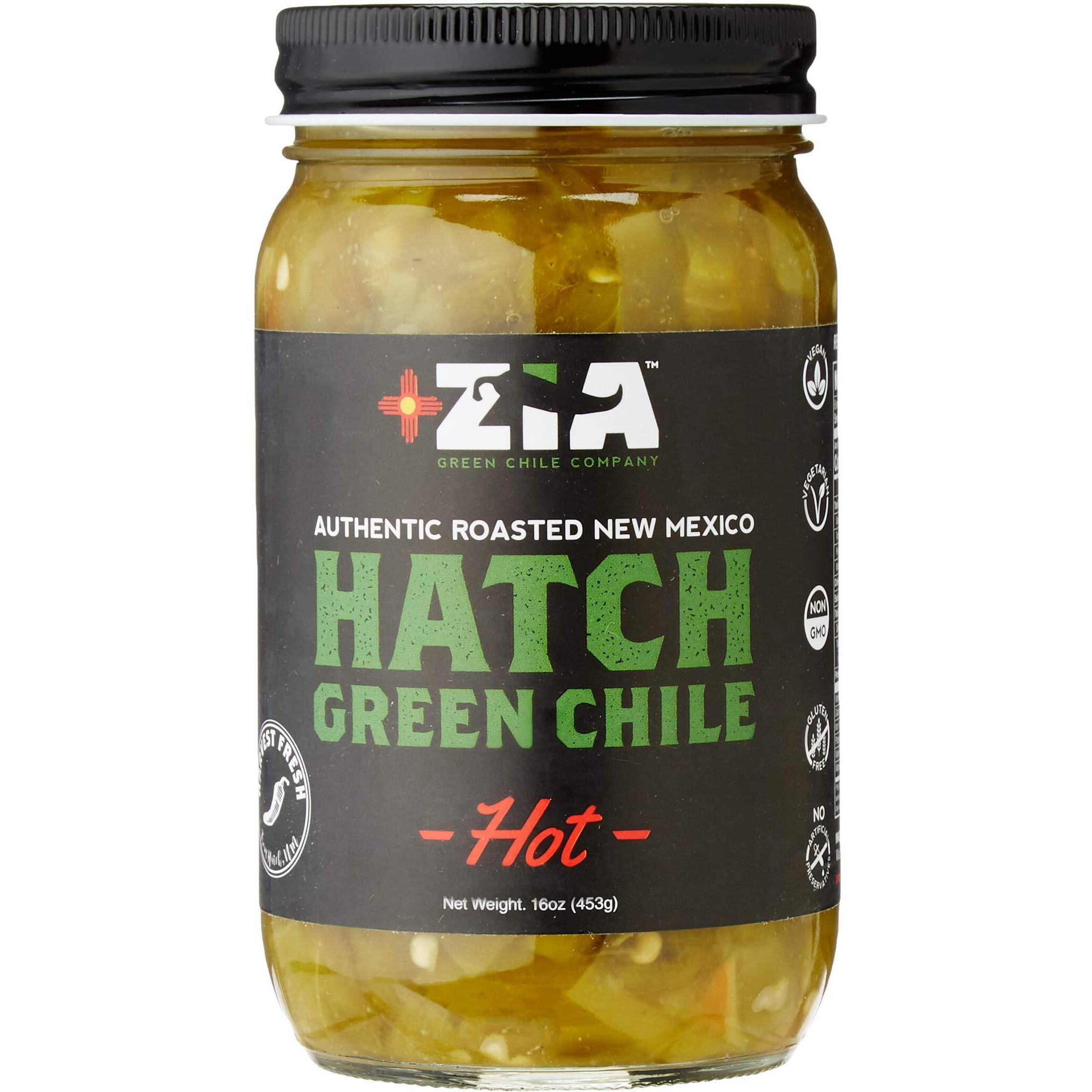 Original New Mexico Hatch Green Chile By Zia Green Chile Company - Delicious Flame-Roasted, Peeled & Diced Southwestern Certified Green Peppers For Salsas, Stews & More, Vegan & Gluten-Free - 16Oz