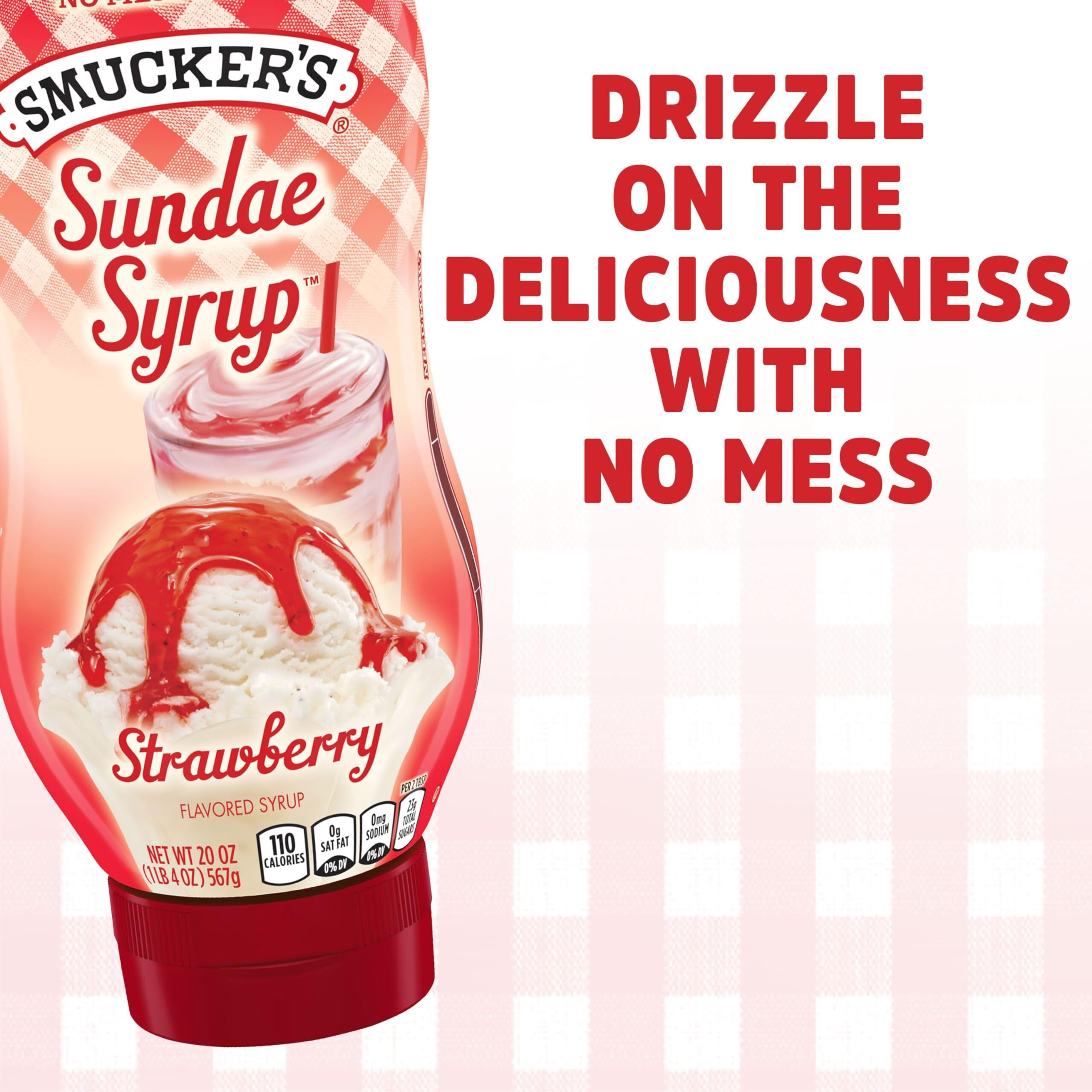 Smucker's Sundae Syrup Strawberry Flavored Syrup, 20 Ounces (Pack Of 12)