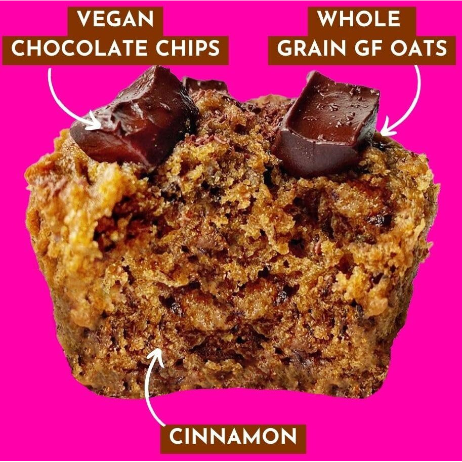 Gonanas Chocolate Chip Oat Flour Banana Bread Mix, Suitable For Plant Based Vegan Diets, Gluten Free Dairy Free Snacks, Healthy Snacks For Adults, Muffin Mix, Nut Free, Cupcakes Dessert, Non-Gmo, 3Pk