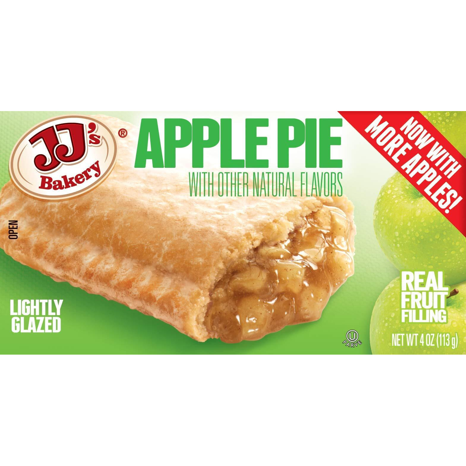 Jj's Bakery Apple & Cherry Pie Variety Snack Pies, Individual Dessert, Fresh-Baked, Nut-Free, Kosher Parve, 4 Oz Each (Pack Of 12)