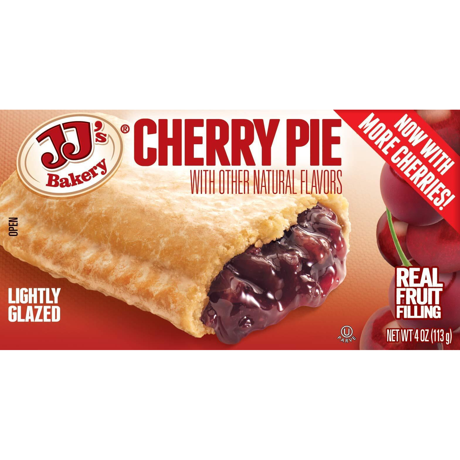 Jj's Bakery Apple & Cherry Pie Variety Snack Pies, Individual Dessert, Fresh-Baked, Nut-Free, Kosher Parve, 4 Oz Each (Pack Of 12)