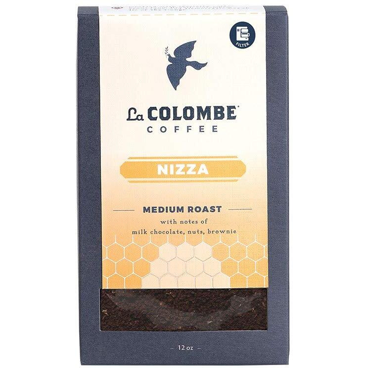 La Colombe Nizza Medium Roast Drip Grind Ground Coffee - Notes Of Milk Chocolate, Nuts & Browniewith A Honey-Sweet Roasted Nuttiness, 12 Ounce (Pack Of 4)