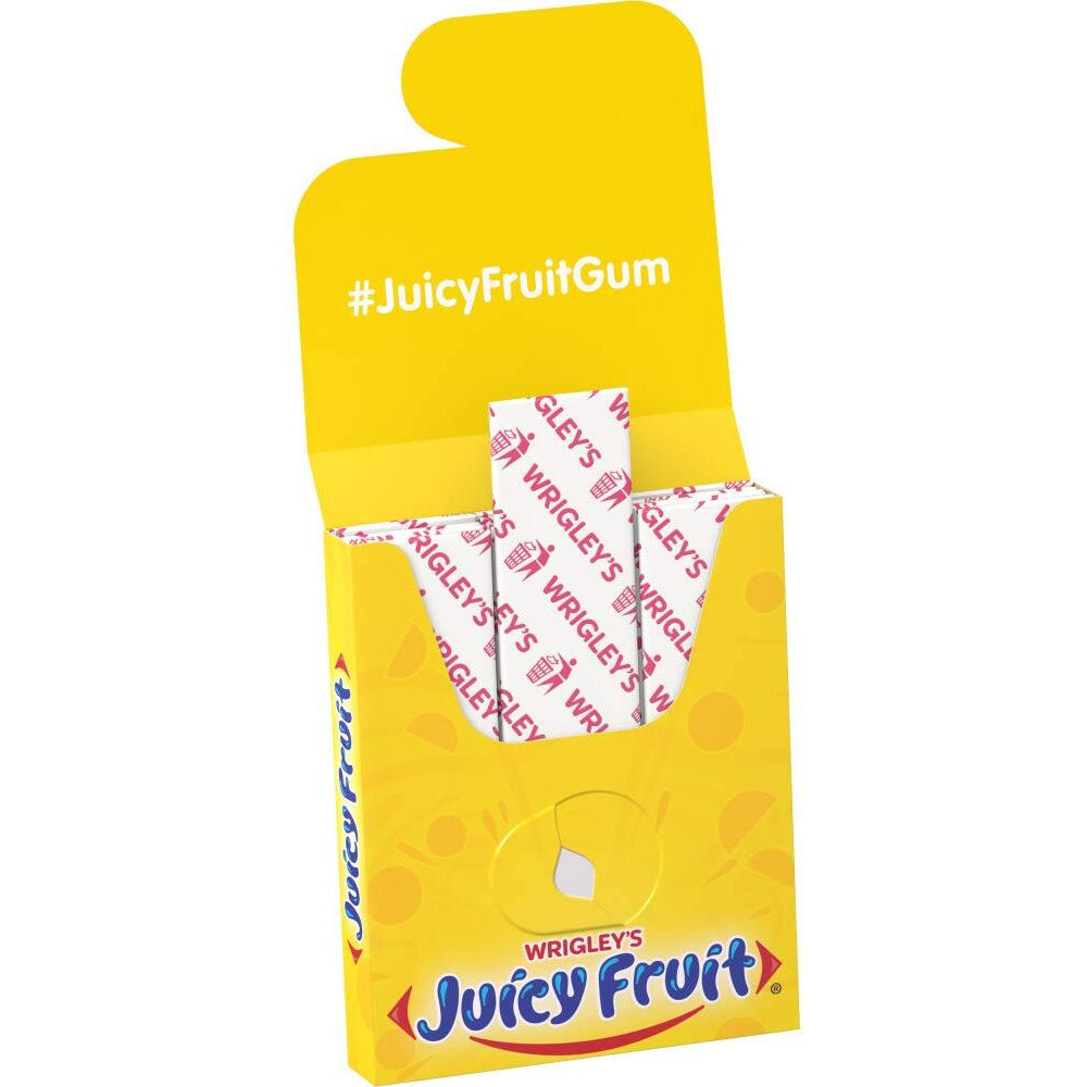 Juicy Fruit Gum Original Bubble Chewing Gum, 15 Pieces (10 Pack)