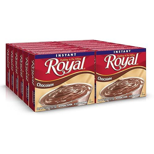 Royal Instant Pudding Dessert Mix, Chocolate, Fat Free (12 - 2 Oz Boxes)