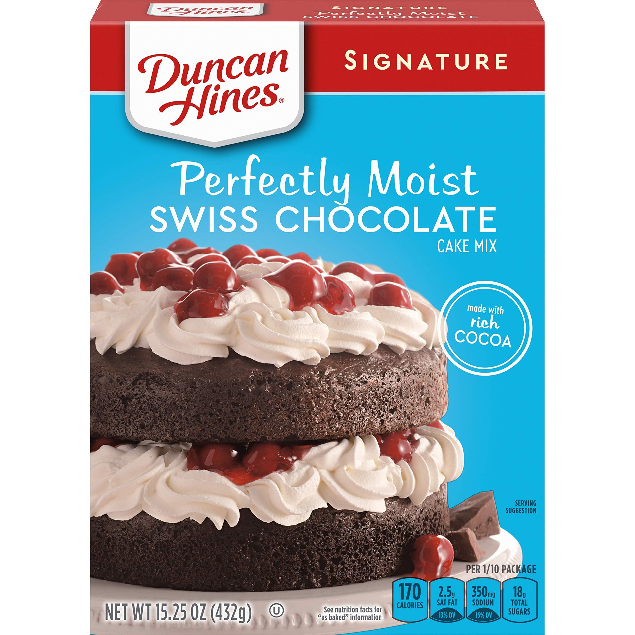 Duncan Hines Signature Perfectly Moist Swiss Chocolate Cake Mix 15.25 Ounce