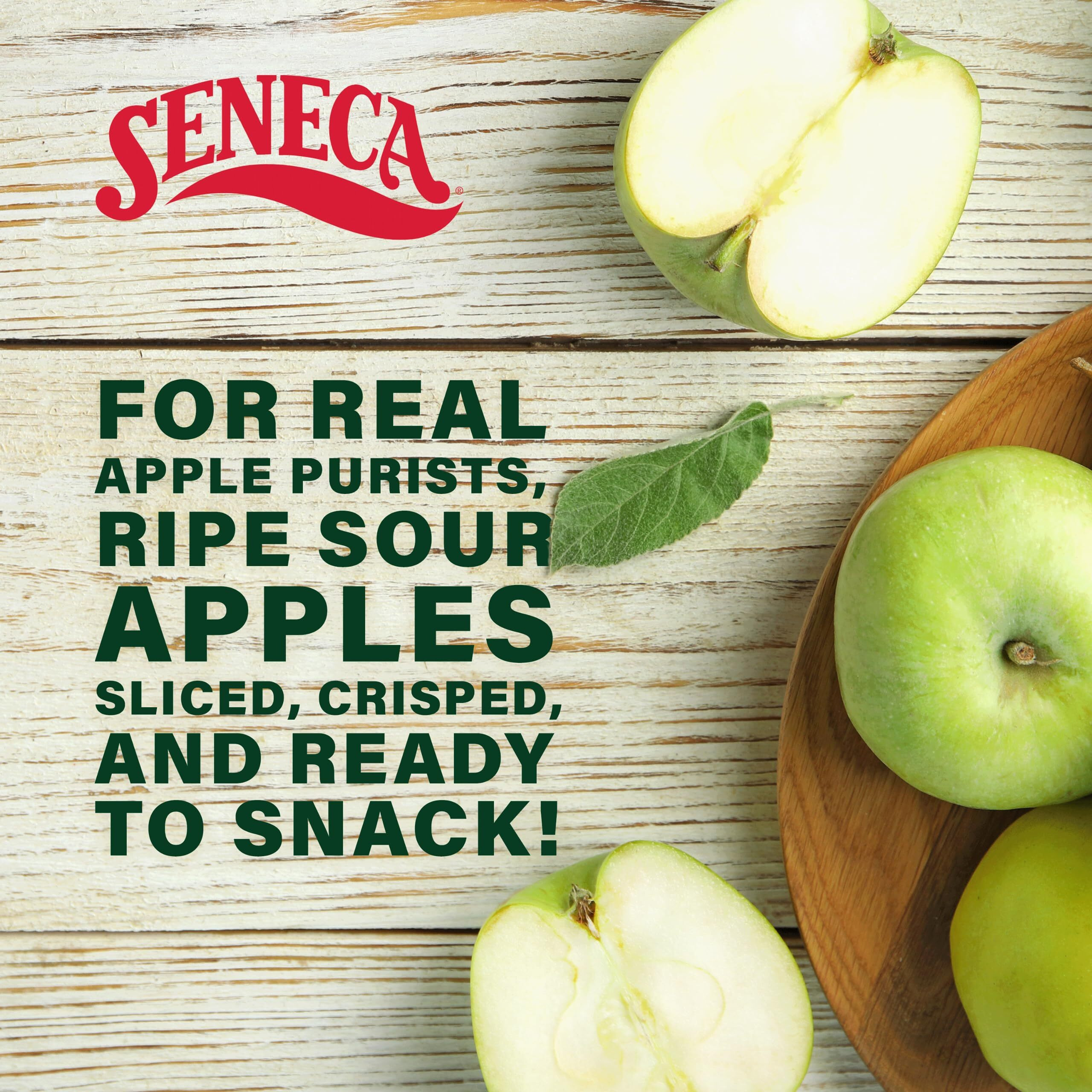 Seneca Sour Apple Chips | Made From Fresh Apples | 100% Granny Smith Apples | Yakima Valley Orchards Of Washington | Crisped Apple Perfection | Foil-Freshness Bag | 2.5 Ounce (Pack Of 12)
