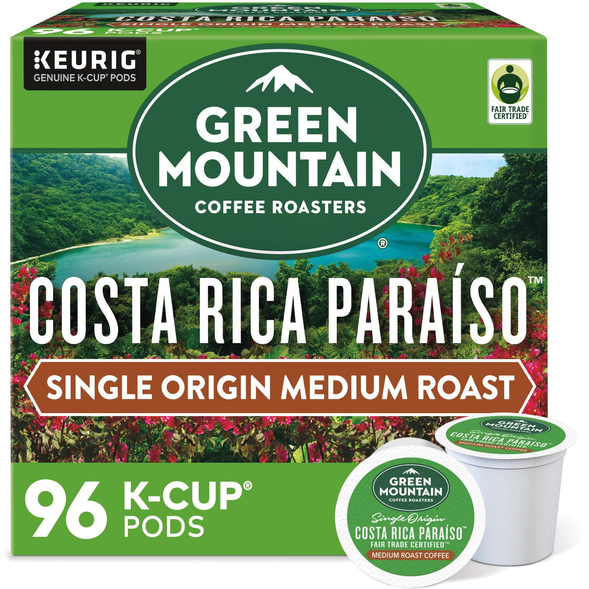 Green Mountain Coffee Roasters Costa Rica Paraiso Single-Serve K-Cup Pods, Medium Roast Coffee, 96 Count