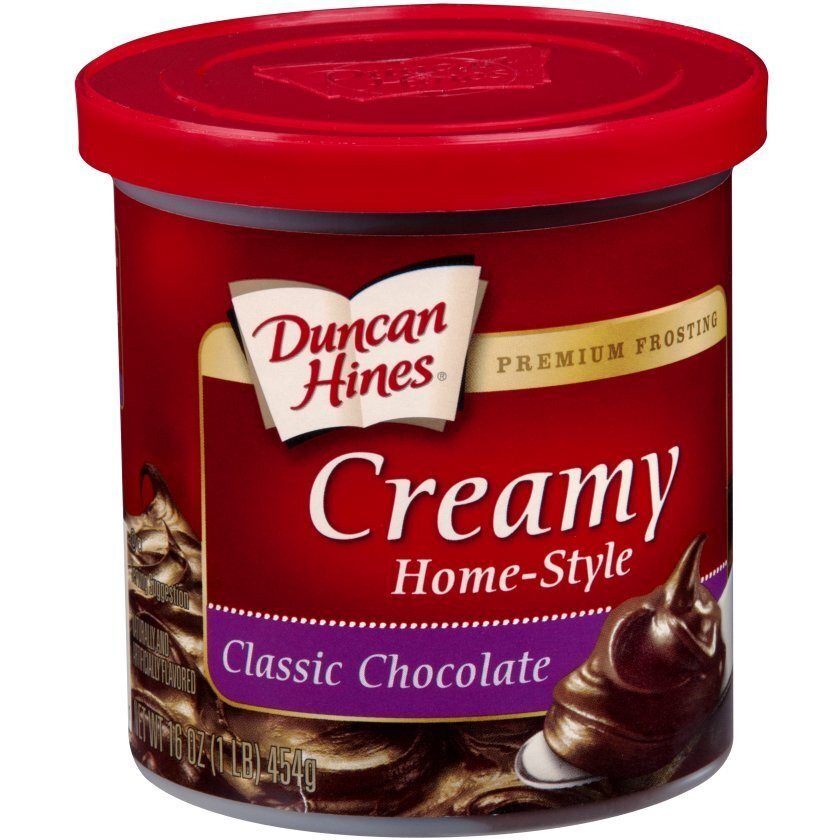 Duncan Hines Creamy Home-Style Frosting, Classic Chocolate, 16 Ounce, Pack Of 8