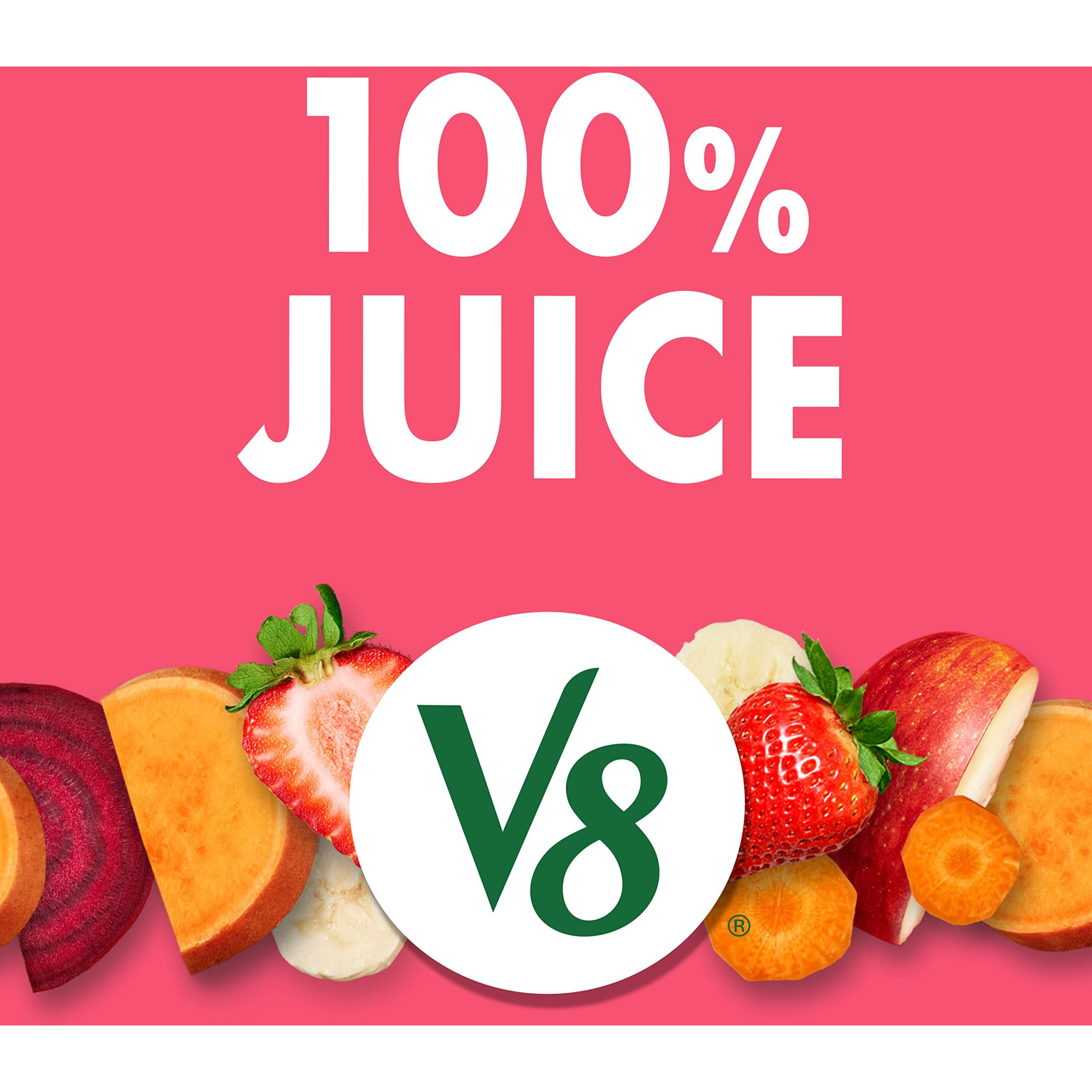 V8 Blends 100% Juice Strawberry Banana Juice, 46 Fl Oz Bottle (Case Of 6)