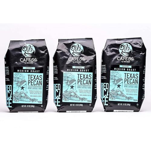 Heb Cafe Ole Ground Coffee 12Oz Bag (Pack Of 3) (Texas Pecan)