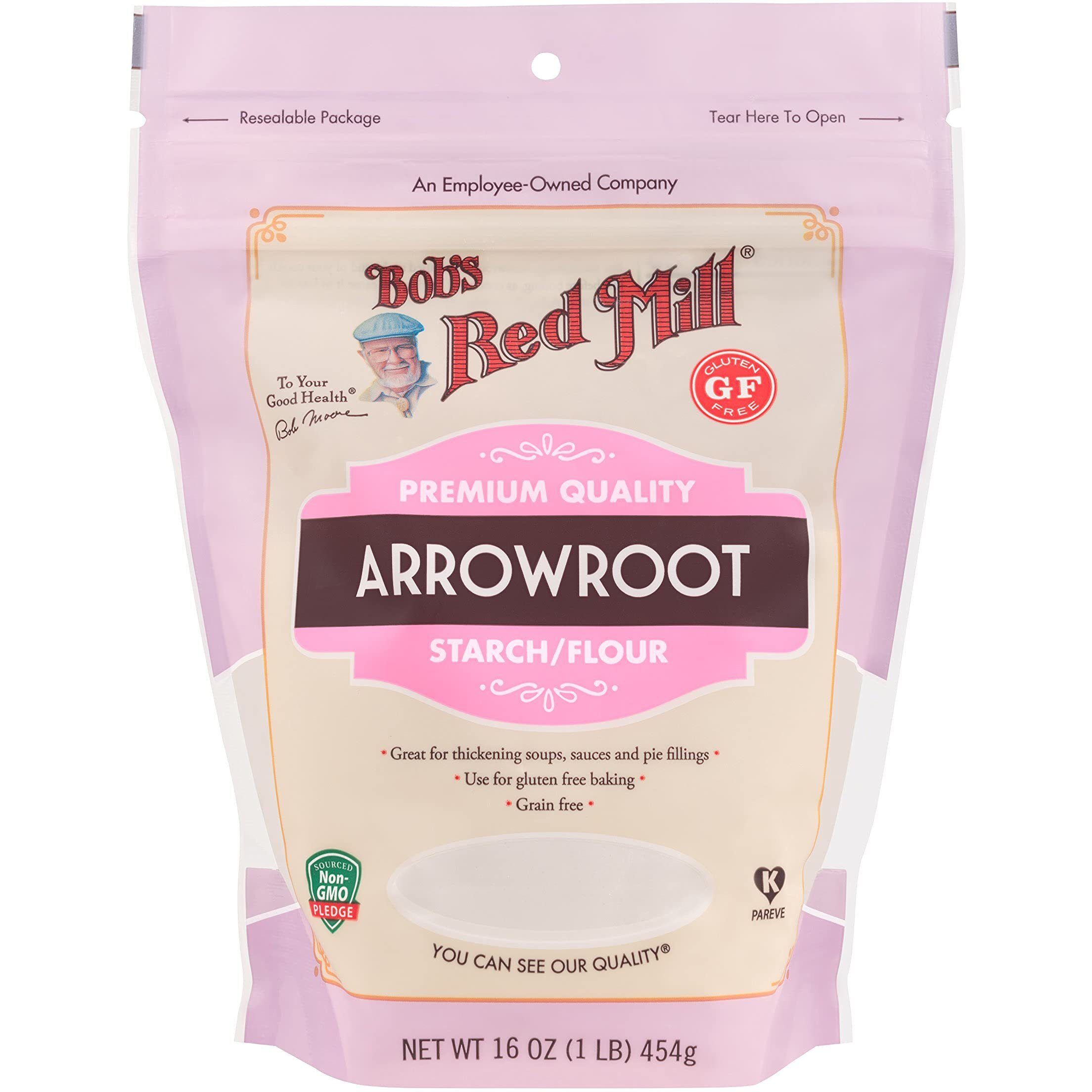 Bob's Red Mill Arrowroot Starch, 16Oz (Pack Of 4) - Non Gmo, Vegan, Paleo Friendly, Kosher
