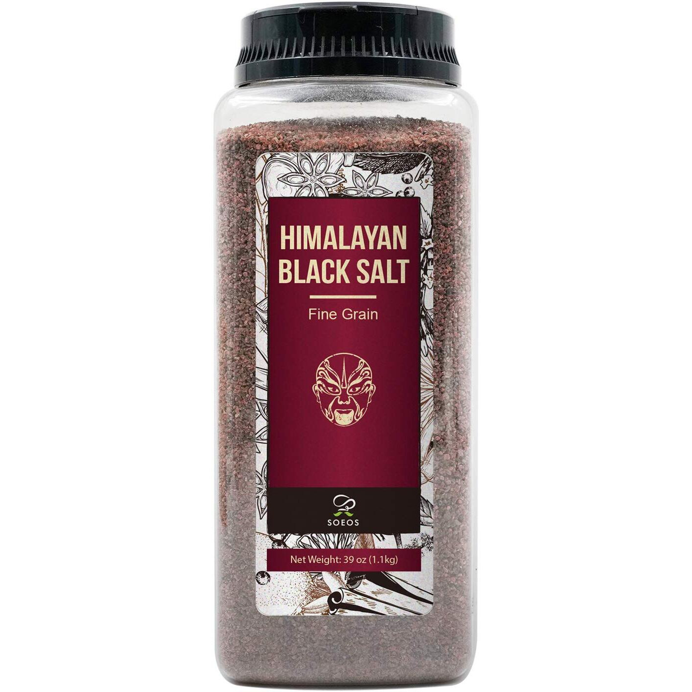 Soeos Himalayan Black Salt Fine Black Himalayan Salt, Natural Mineral Enriched, Great For Vegan Tofu Scrambles, Natural Faux Egg Flavor, Egg Replacement. Black Salt For Cooking, 2.4 Pound (Pack Of 1)