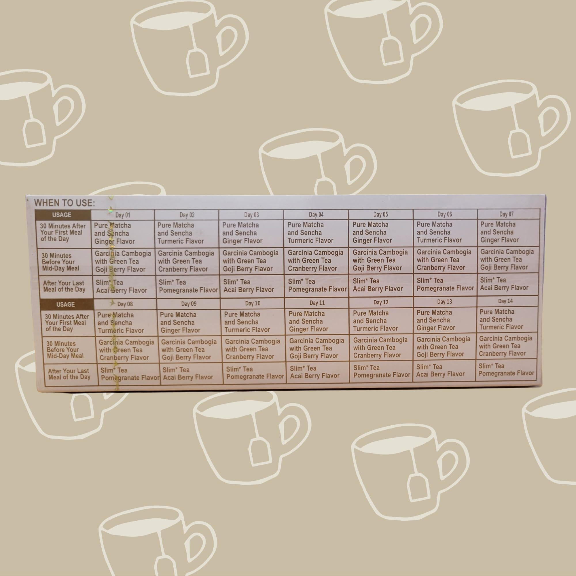 Hyleys 14 Day Weight Loss Tea - 42 Tea Bags (12 Pack - 504 Tea Bags Total) - Garcinia Cambogia, Matcha Green Tea, Senna & Natural Flavors - Supports Weight Loss, Digestion & Metabolism