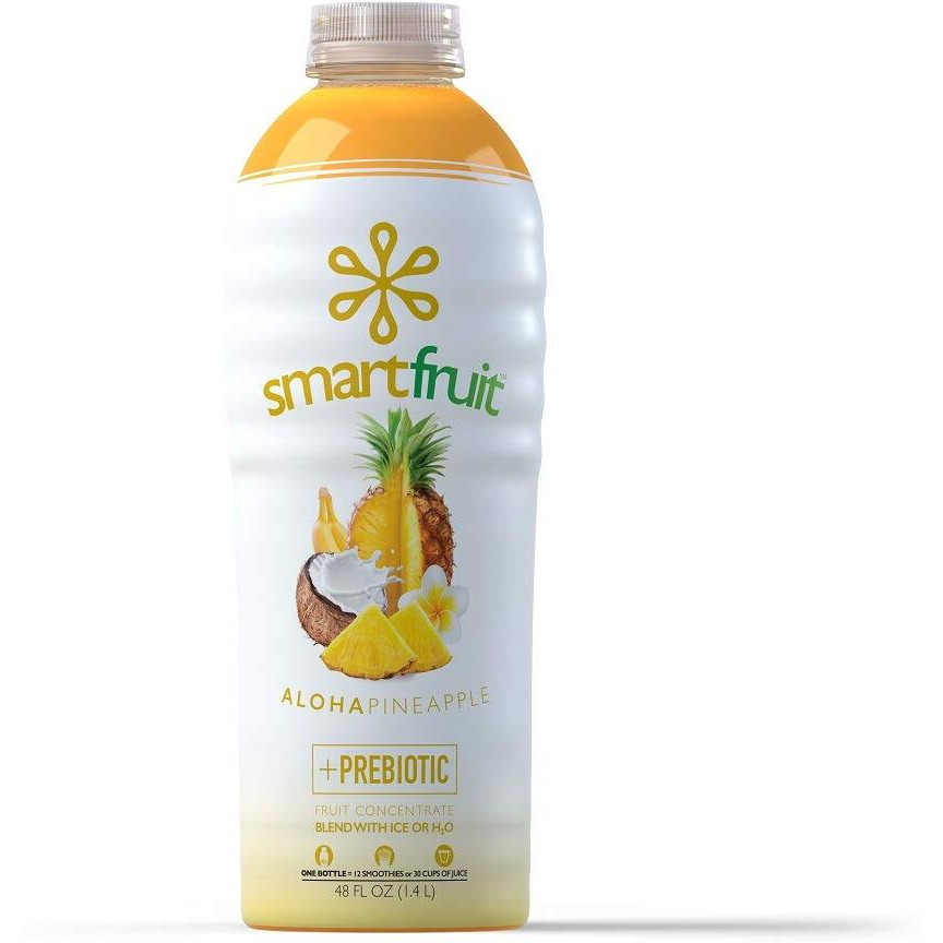 Smartfruit Aloha Pineapple + Prebiotic, 100% Real Fruit Pur  E, Non-Gmo, No Additives, Vegan - 48 Fl. Oz