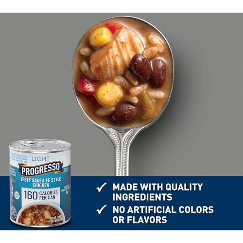 Progresso Light, Zesty Santa Fe Style Chicken Soup, Gluten Free, 18.5 Oz. (Pack Of 12)