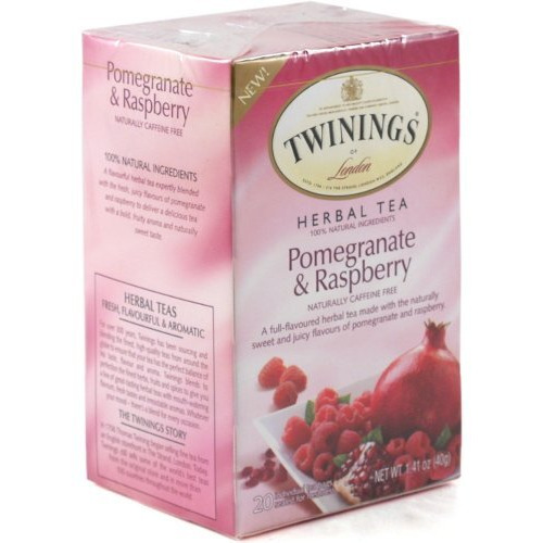 Twinings Herbal Pomegranate And Raspberry Tea, 40 Count