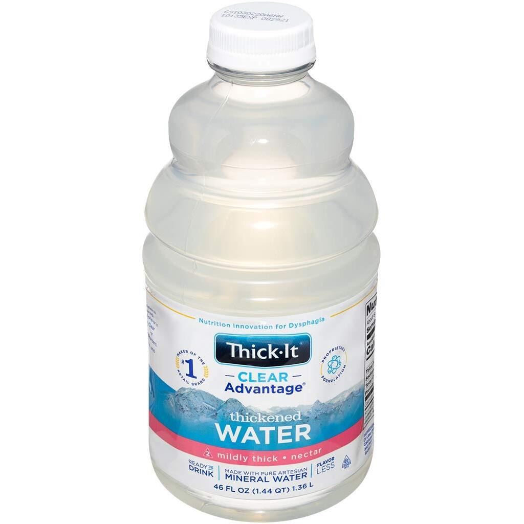Thick-It Clear Advantage Thickened Water - Mildly Thick/Nectar, 46 Oz Bottle (Pack Of 4)