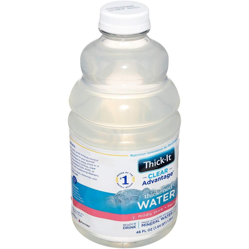 Thick-It Clear Advantage Thickened Water - Mildly Thick/Nectar, 46 Oz Bottle (Pack Of 4)