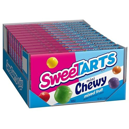 Sweetarts Mini Chewy, Candy, Mixed Fruit, Theater Box, 3.75 Oz, 12 Count